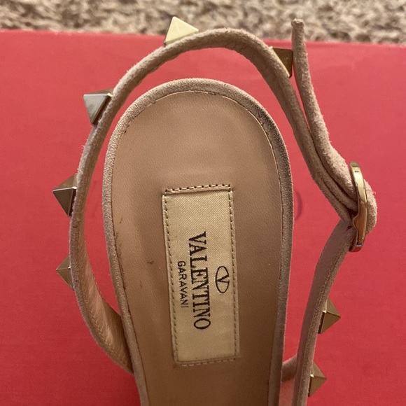 Valentino Rockstud Mesh Lace Slingback Sling Strap Sandal - Picture 6 of 14